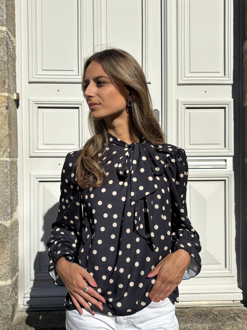 Blouse à pois