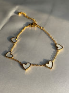 bracelet coeur blanc
