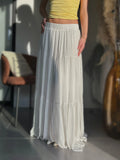 Jupe longue en coton blanche