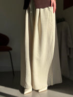 Pantalon fluide beige