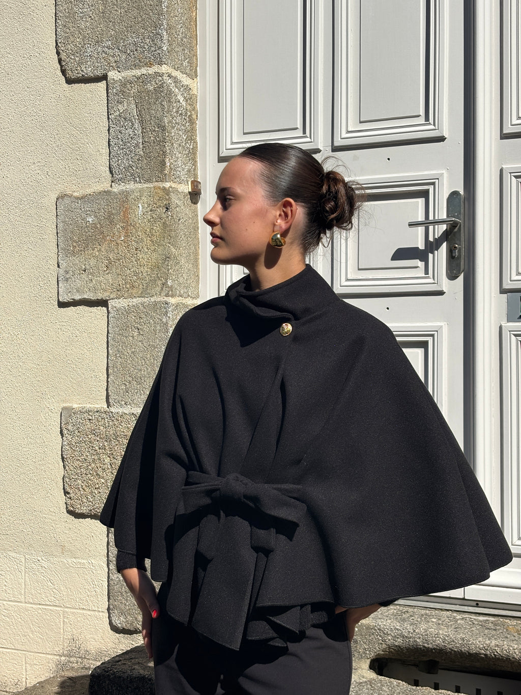 Veste cape noire