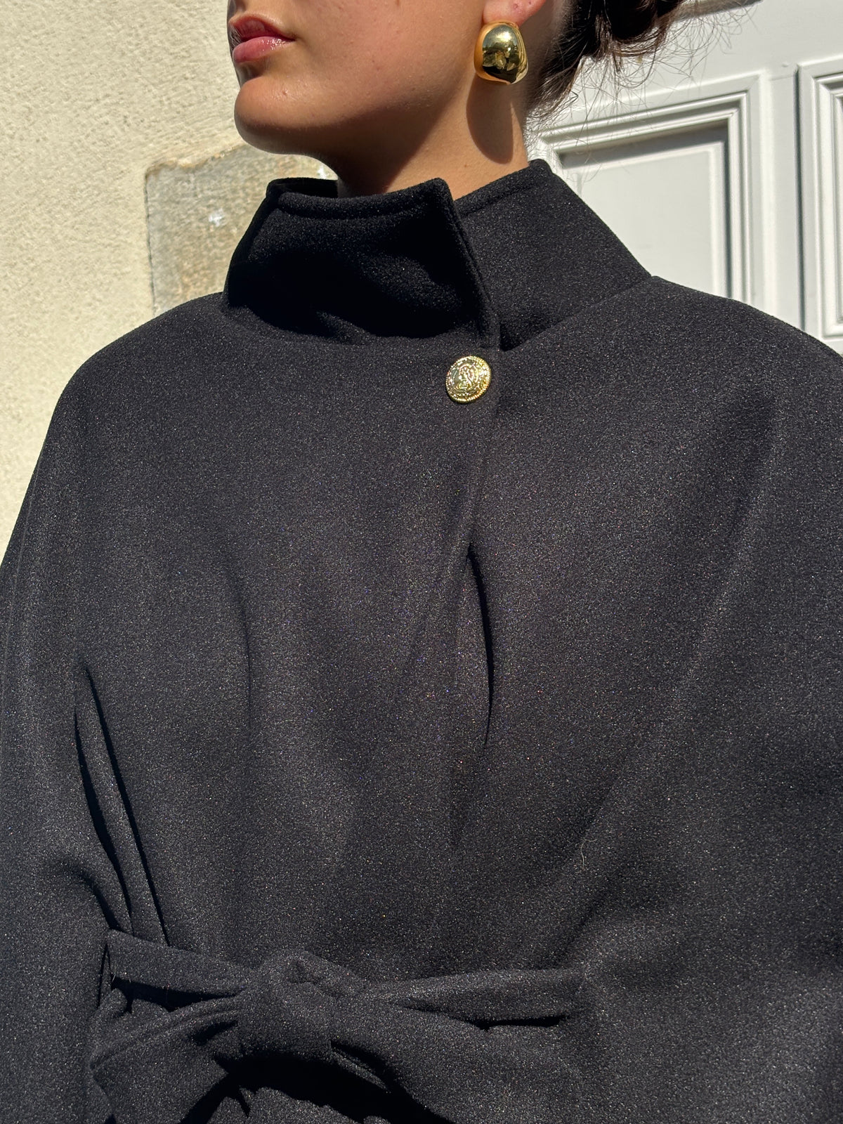 Veste cape noire
