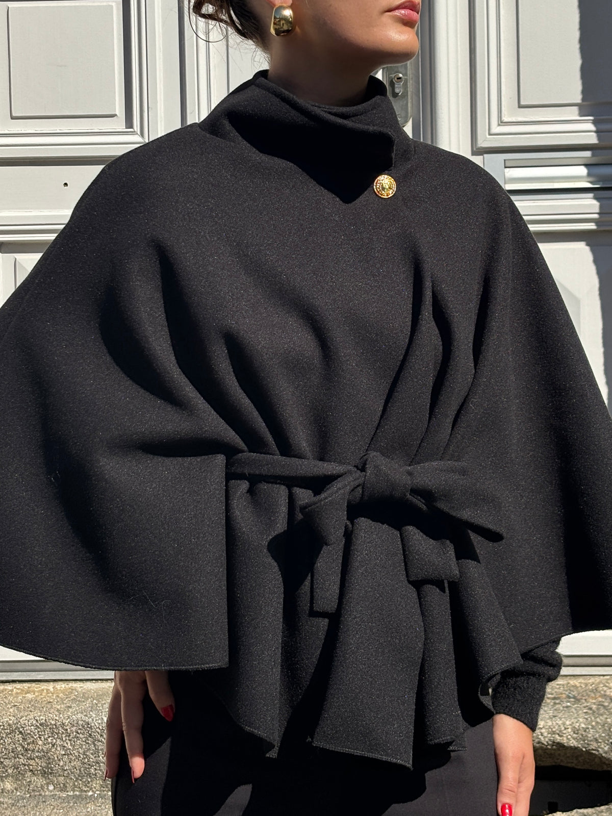 Veste cape noire
