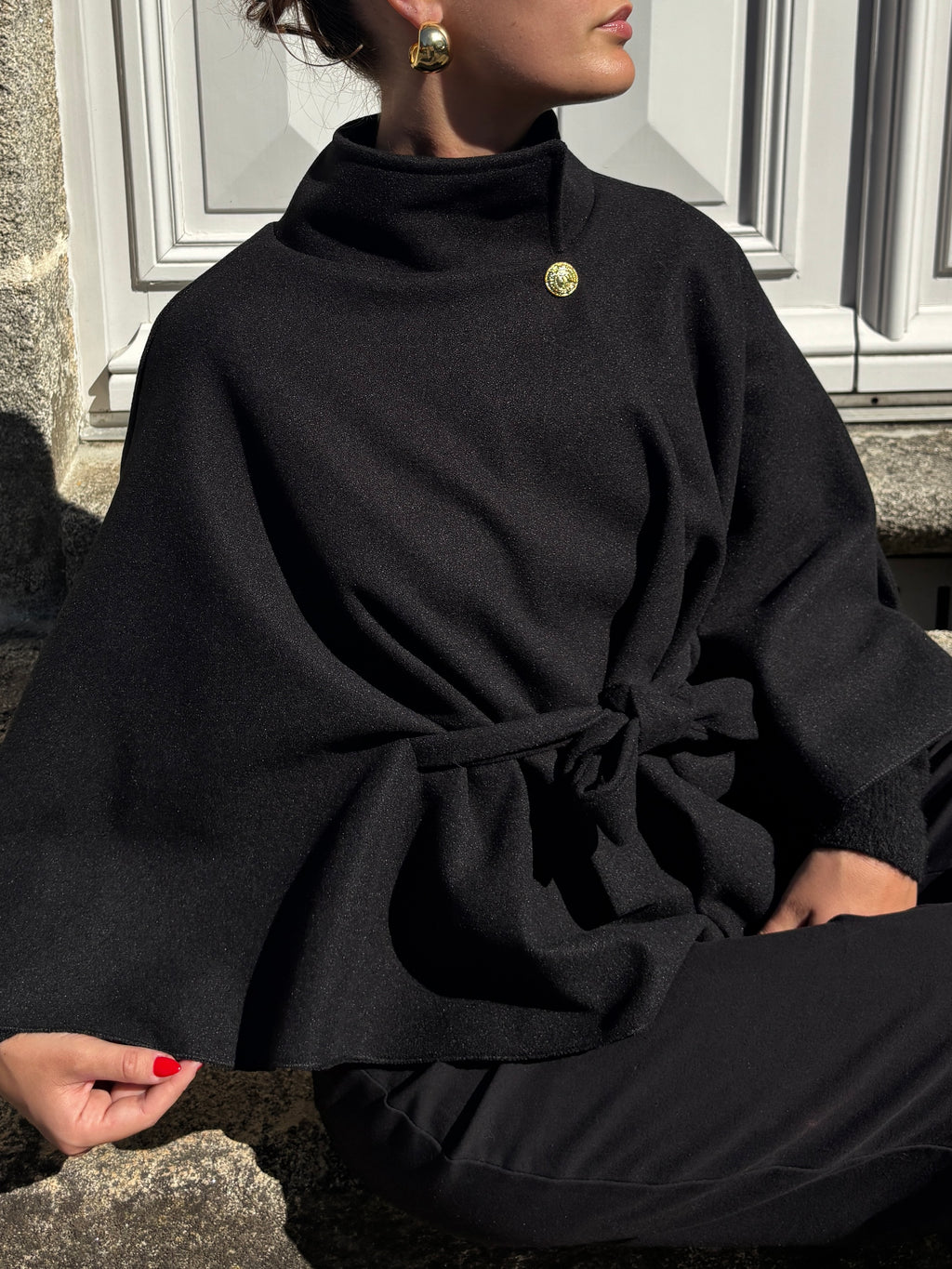 Veste cape noire
