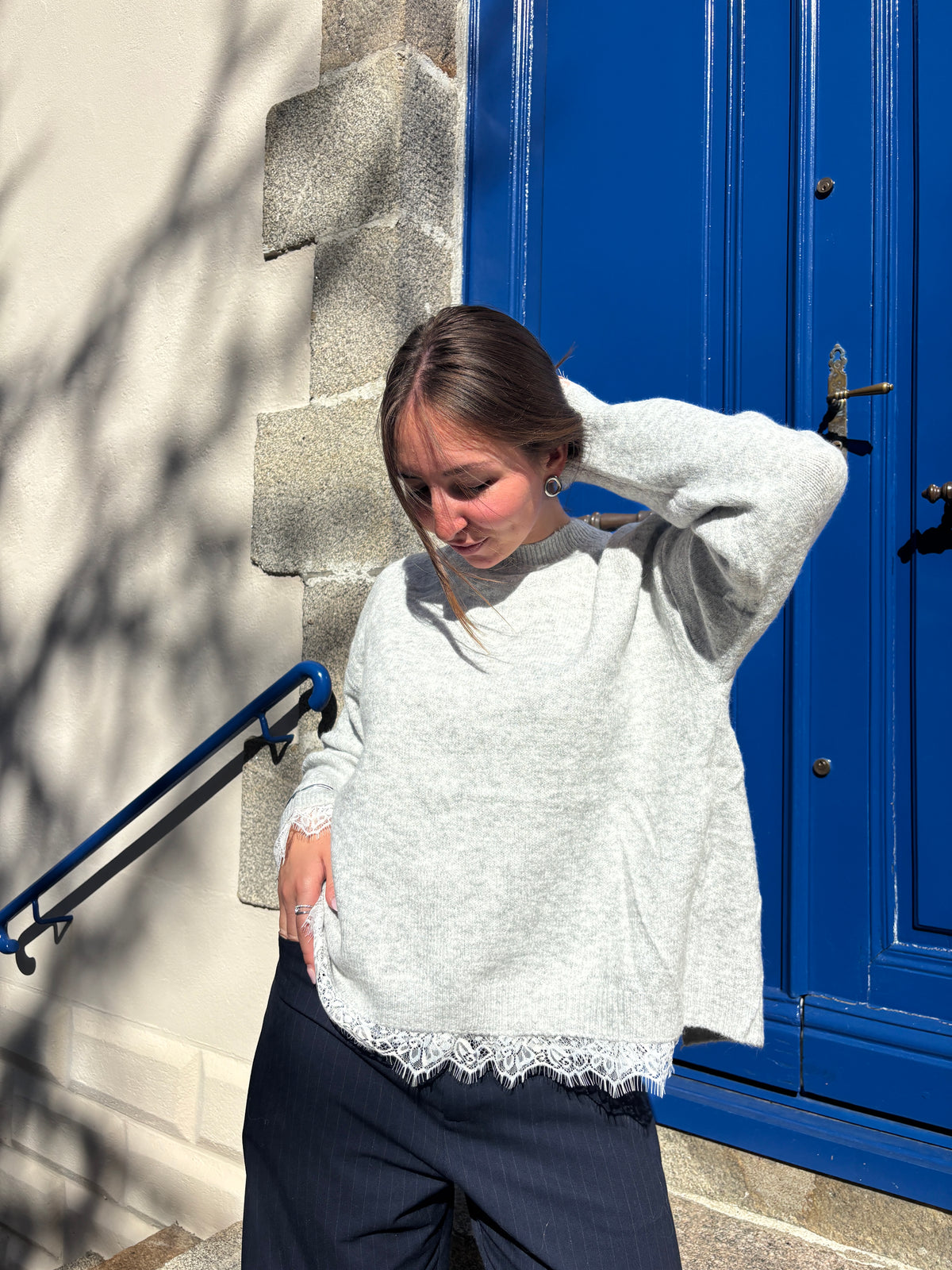 Pull à dentelle