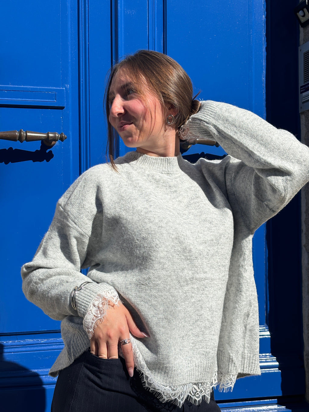 Pull à dentelle