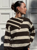 Pull en maille rayée